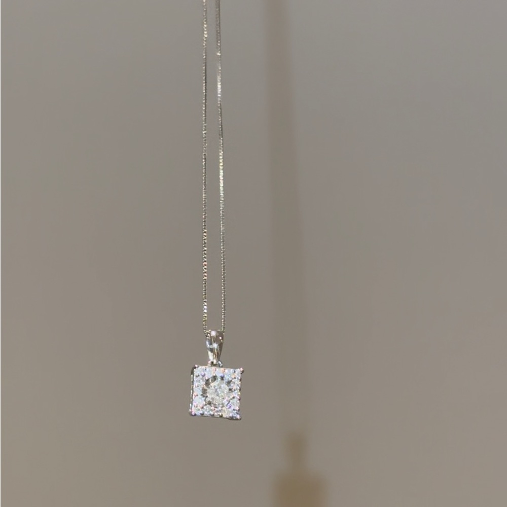 Diamond and silver necklace from Macy’s